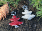 Preview: Anhänger TANNENBAUM 8 cm rot