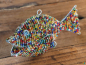 Preview: FISCH 13 cm aus Draht & Perlen