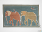 Preview: Geschirrtuch SAFARI ELEPHANT EARTH handbemalt