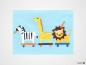 Preview: Grußkarte SAFARI KIDS