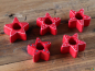 Preview: Kerzenhalter STERN rot 6 cm