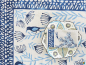 Preview: Tischdecke PINCUSHION TRELLIS blau 150 x 200 cm