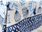 Preview: Tischdecke PINCUSHION TRELLIS blau 150 x 200 cm