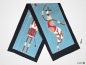Preview: Tischläufer LADIES & WARRIORS BLUE handbemalt
