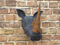Preview: Wand-Deko NASHORN aus Draht & Perlen