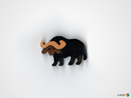 Mini-Holzpuzzle BISON
