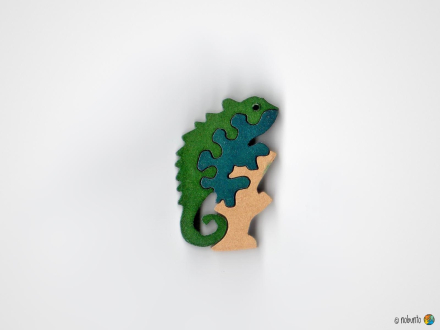 Mini-Holzpuzzle CHAMELEON