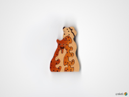 Mini-Holzpuzzle GEPARD
