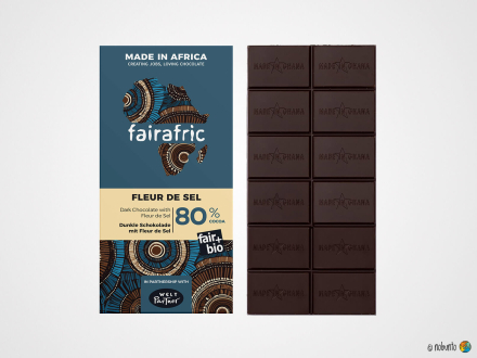 fairafric Bio Zartbitter-Schokolade Fleur de Sel 80 % (80 g)