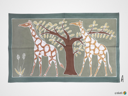 Geschirrtuch SAFARI GIRAFFE EARTH handbemalt