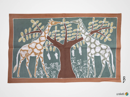 Geschirrtuch SAFARI GIRAFFE EARTH handbemalt