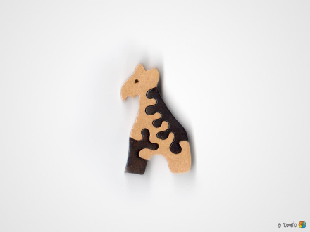Mini-Holzpuzzle GIRAFFE