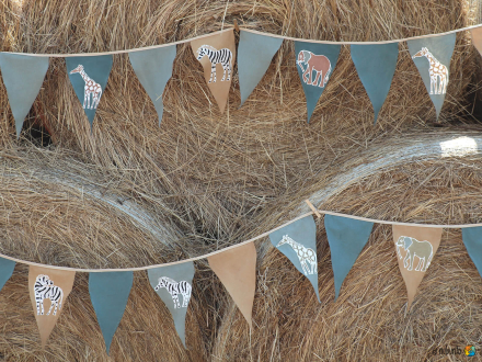Wimpelkette Girlande SAFARI EARTH handbemalt