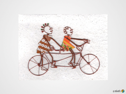 Recycling-Grußkarte FAHRRAD