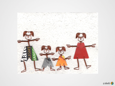 Recycling-Grußkarte FAMILIE