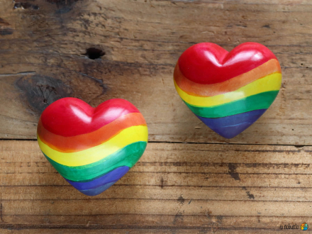 Herz REGENBOGEN 5 cm