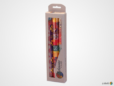 INDABUKO Geschenkbox 3 x Stabkerze