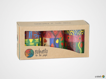 MANGAZA Geschenkbox 3 x Stumpenkerze