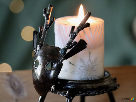 Preview: Kerzenleuchter RENTIER Metall 15 cm