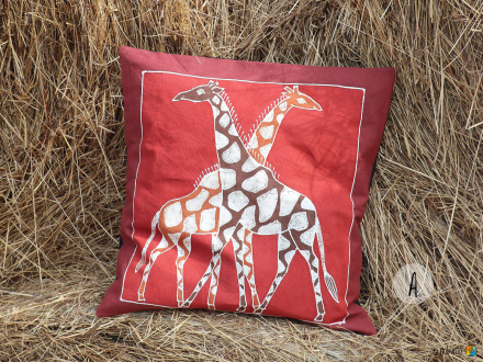 Kissenbezug SAFARI GIRAFFE BUSHWAYS handbemalt