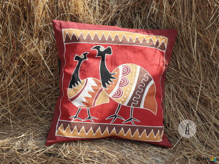 Kissenbezug SAFARI GUINEA FOWL BUSHWAYS handbemalt