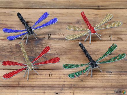 Preview: LIBELLE 13 cm aus Draht & Perlen