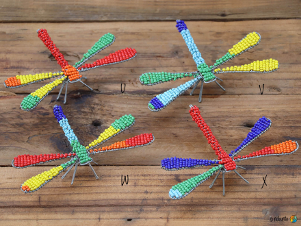 Preview: LIBELLE 13 cm aus Draht & Perlen
