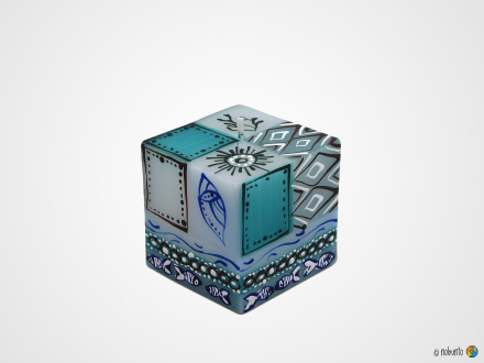 SAMAKI Würfelkerze 7 x 7 cm