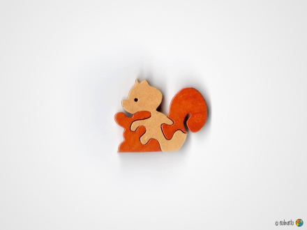 Mini-Holzpuzzle EICHHÖRNCHEN