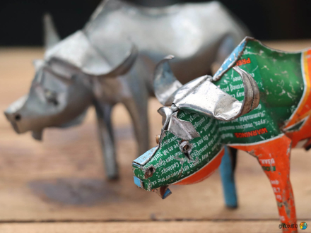TIN ANIMAL Bison aus Getränkedose