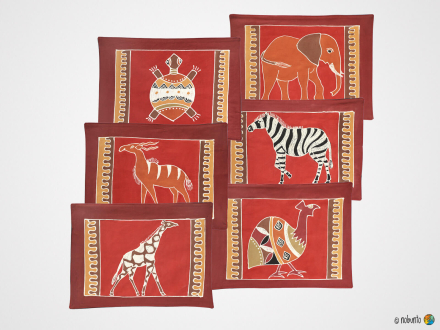 Tischset SAFARI BUSHWAYS handbemalt