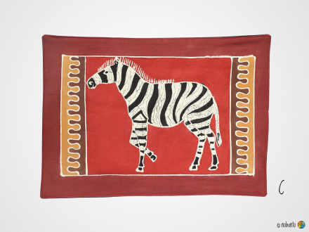 Tischset SAFARI BUSHWAYS handbemalt
