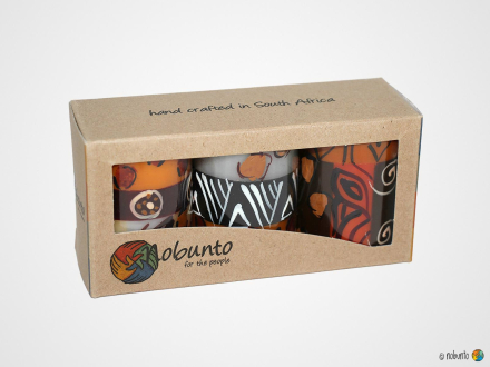UZIMA Geschenkbox 3 x Stumpenkerze