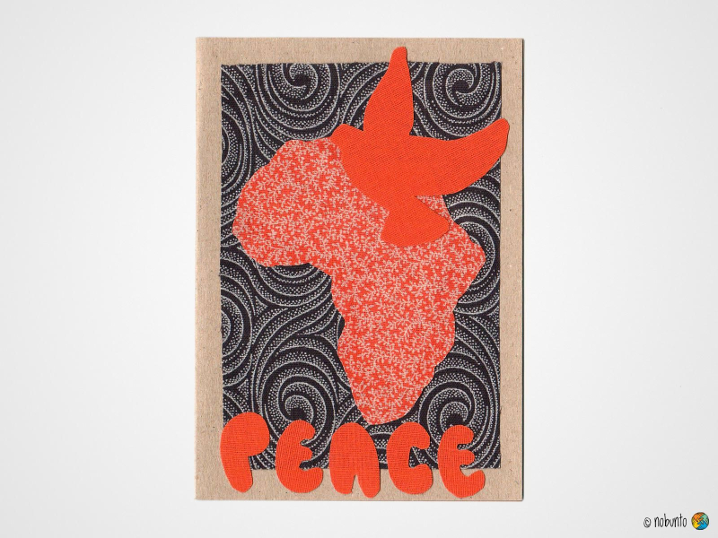 Klappkarte PEACE orange