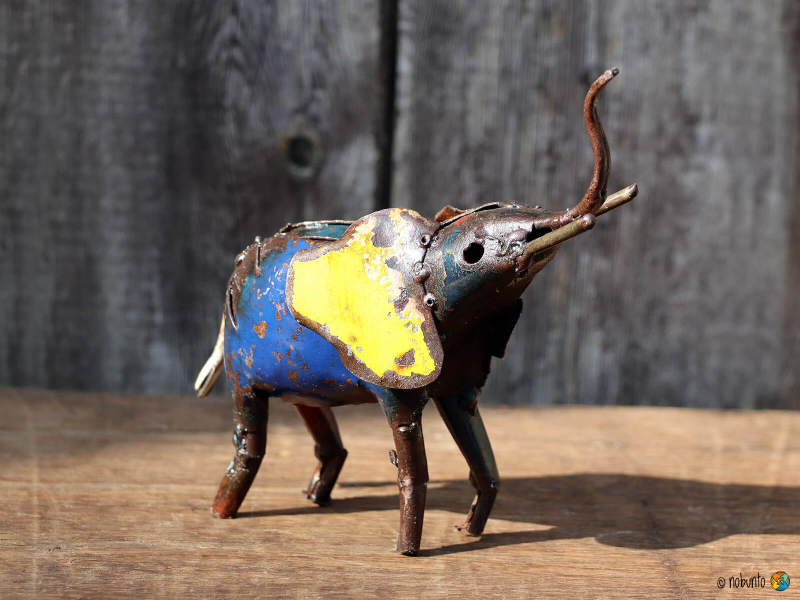 Deko-Objekt ELEFANT Metall 15 cm