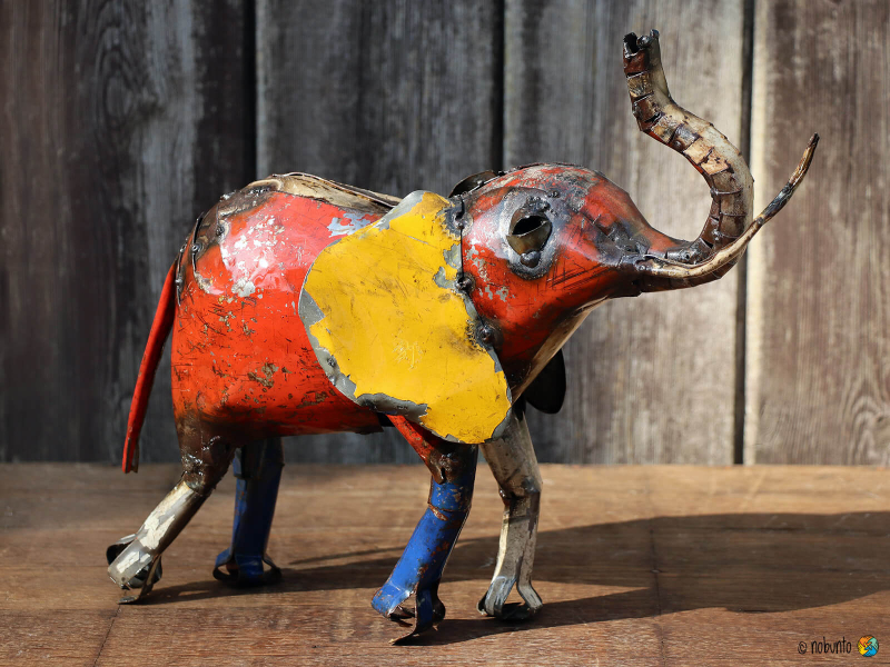 Deko-Objekt ELEFANT Metall 30 cm