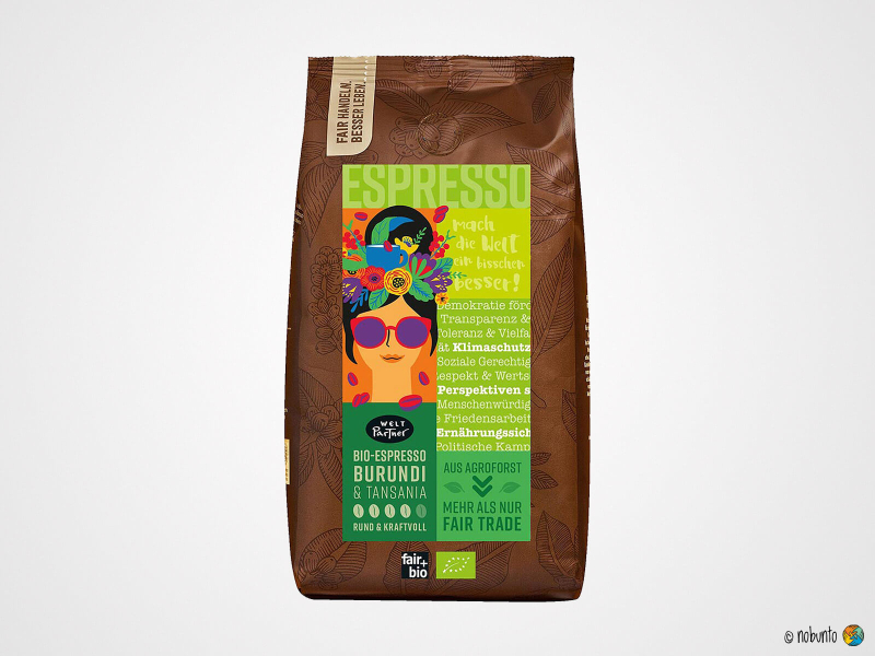 Espresso REGENBOGEN Bohne kraftvoll fair+bio (500 g)