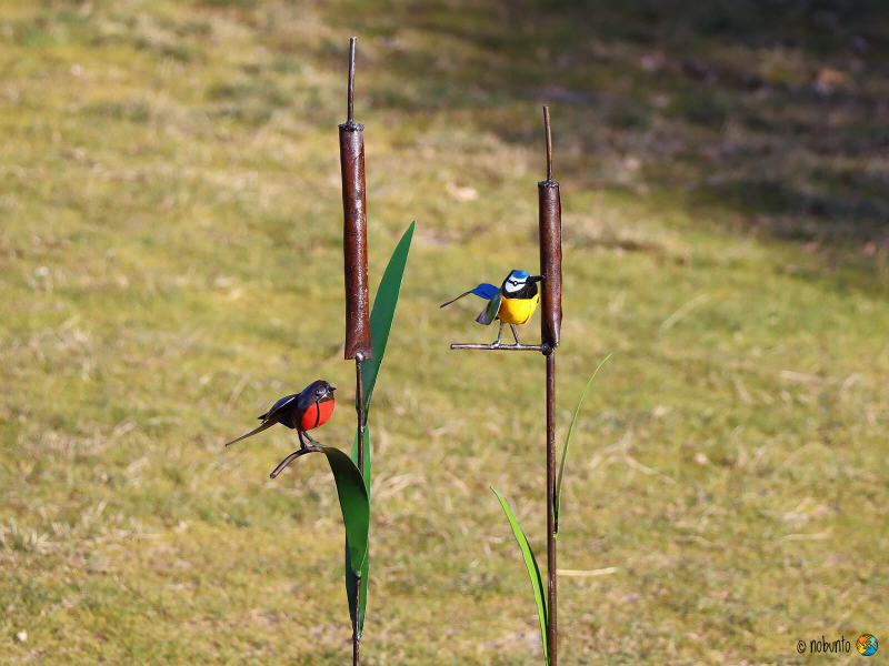 Gartenstecker BLAUMEISE Metall 100 cm