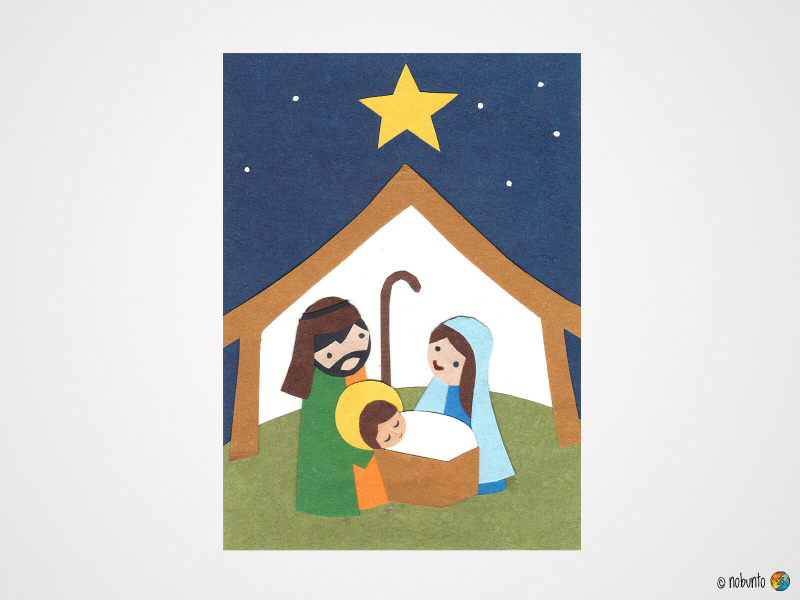 Grußkarte WEIHNACHTSKRIPPE