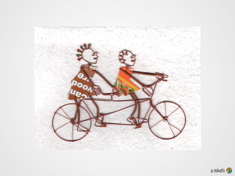 Recycling-Grußkarte FAHRRAD