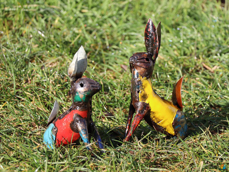 Deko-Objekt RABBIT Hase Metall 20 cm