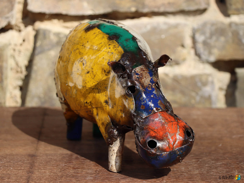 Deko-Objekt HIPPO Metall 28 cm
