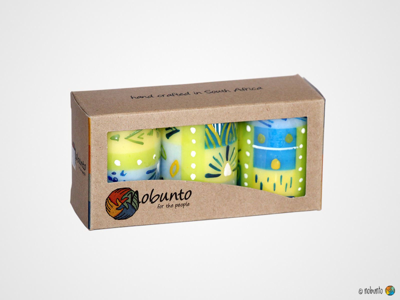 IHLOBO Geschenkbox 3 x Stumpenkerze
