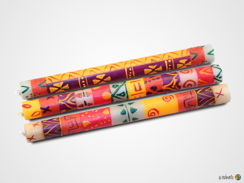 INDABUKO Geschenkbox 3 x Stabkerze