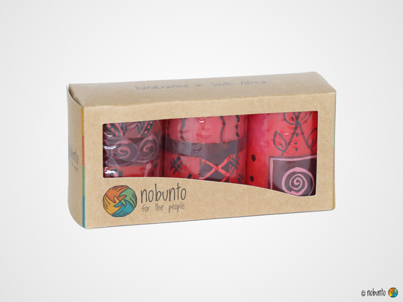 NABILA Geschenkbox 3 x Stumpenkerze