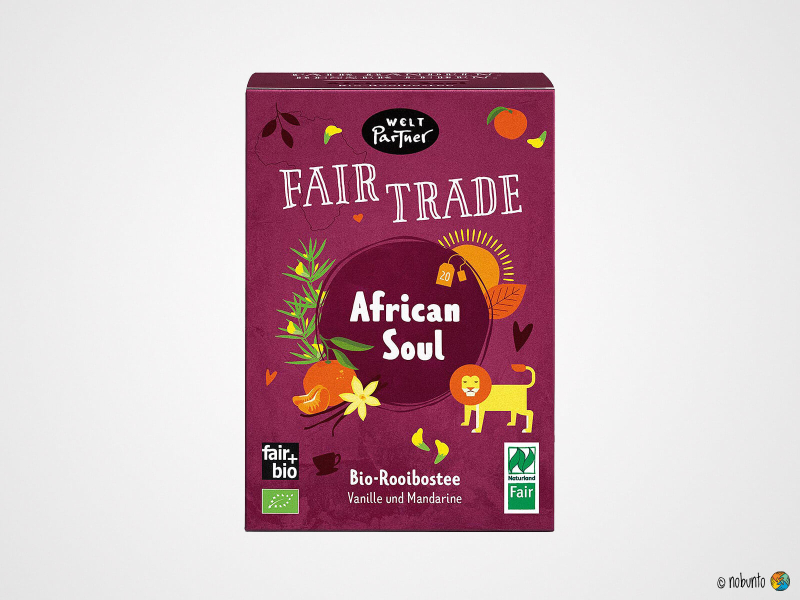Heiveld Bio-Rooibostee AFRICAN SOUL Vanille & Mandarine Teebeutel (36 g)