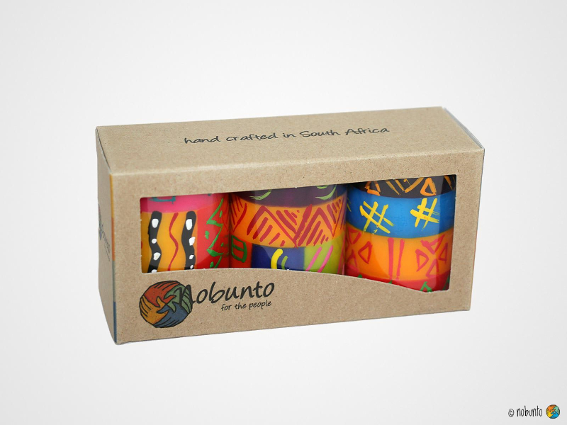 SHAHIDA Geschenkbox 3 x Stumpenkerze