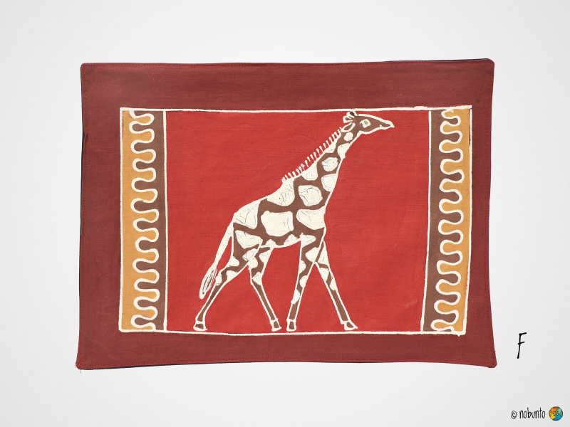 Tischset SAFARI BUSHWAYS handbemalt